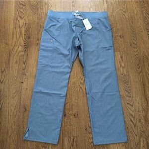 Figs Blue drawstring straight leg medical uniform scrubs XL Kate Cargo Pants